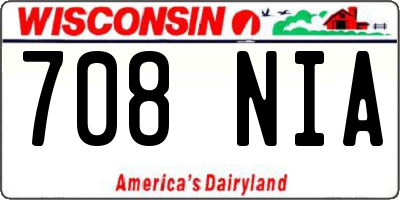 WI license plate 708NIA
