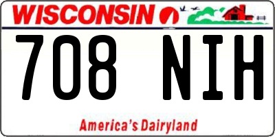 WI license plate 708NIH