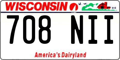 WI license plate 708NII