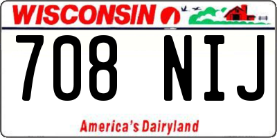 WI license plate 708NIJ