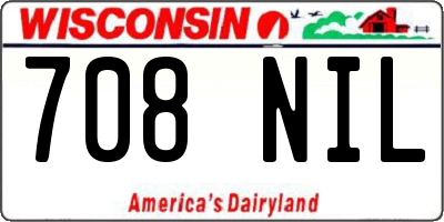 WI license plate 708NIL