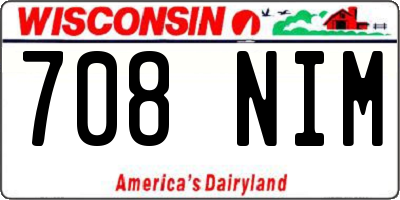 WI license plate 708NIM