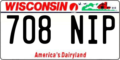 WI license plate 708NIP
