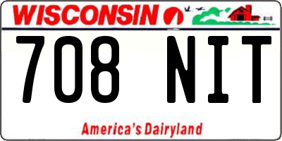 WI license plate 708NIT