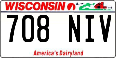 WI license plate 708NIV