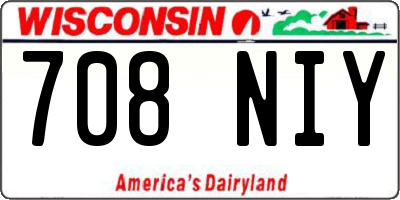 WI license plate 708NIY