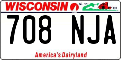 WI license plate 708NJA