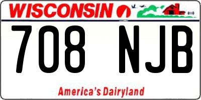 WI license plate 708NJB
