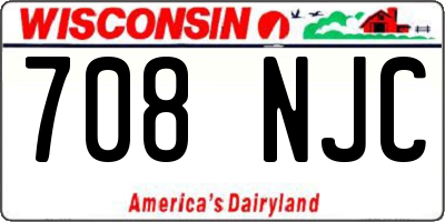 WI license plate 708NJC