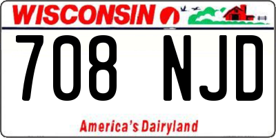 WI license plate 708NJD