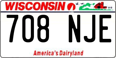 WI license plate 708NJE