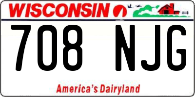 WI license plate 708NJG