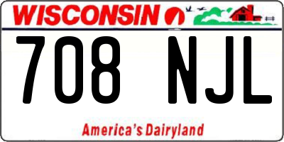 WI license plate 708NJL
