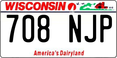 WI license plate 708NJP