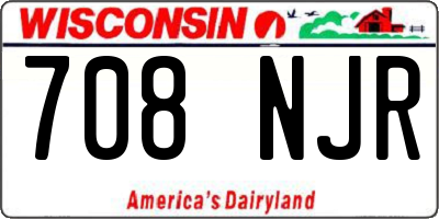 WI license plate 708NJR