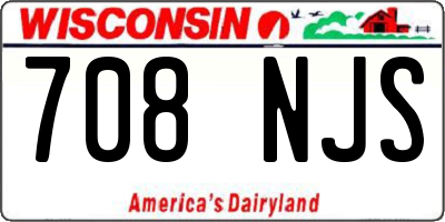 WI license plate 708NJS