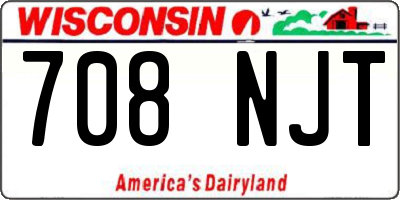 WI license plate 708NJT