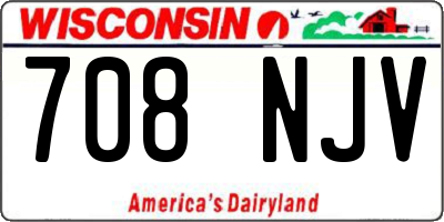 WI license plate 708NJV
