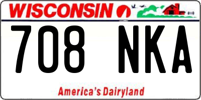 WI license plate 708NKA
