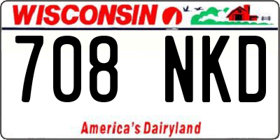 WI license plate 708NKD