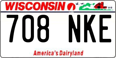 WI license plate 708NKE