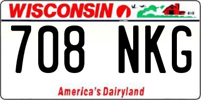 WI license plate 708NKG