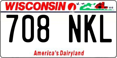 WI license plate 708NKL