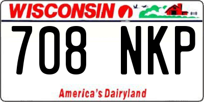 WI license plate 708NKP