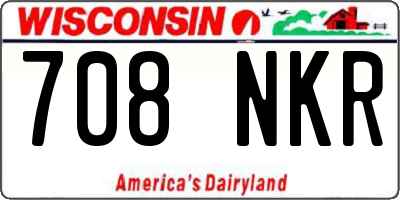 WI license plate 708NKR