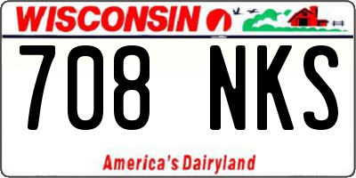 WI license plate 708NKS
