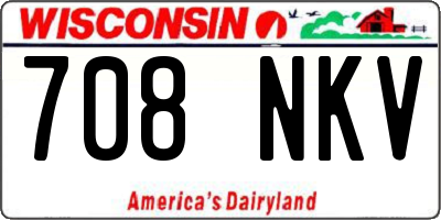 WI license plate 708NKV