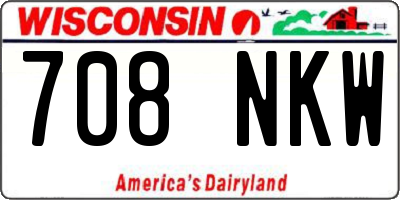 WI license plate 708NKW