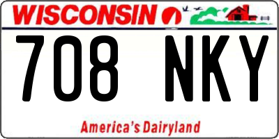 WI license plate 708NKY