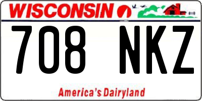 WI license plate 708NKZ