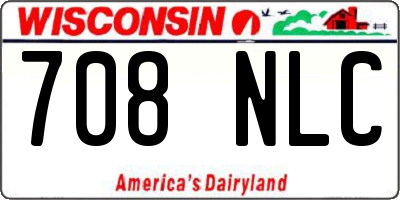 WI license plate 708NLC