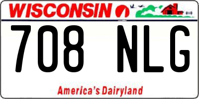 WI license plate 708NLG
