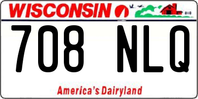 WI license plate 708NLQ