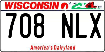 WI license plate 708NLX