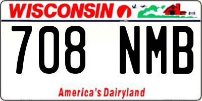 WI license plate 708NMB