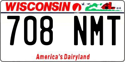WI license plate 708NMT