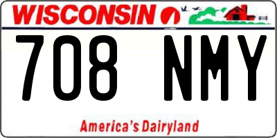 WI license plate 708NMY