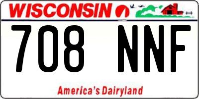 WI license plate 708NNF