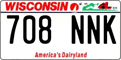 WI license plate 708NNK