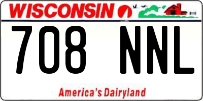 WI license plate 708NNL