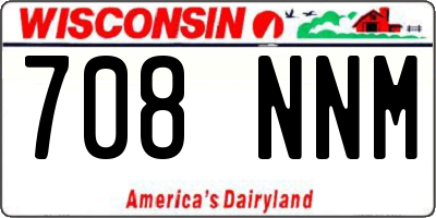 WI license plate 708NNM