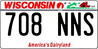 WI license plate 708NNS