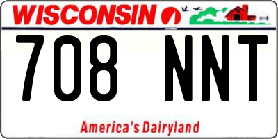 WI license plate 708NNT