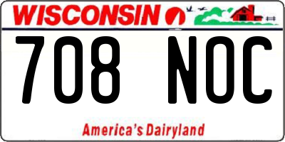 WI license plate 708NOC