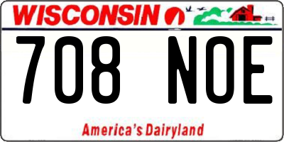 WI license plate 708NOE