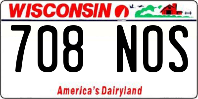 WI license plate 708NOS